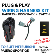Mitsubishi QE Pajero Sport 2015-2019 Plug & Play Lightbar Wiring Harness