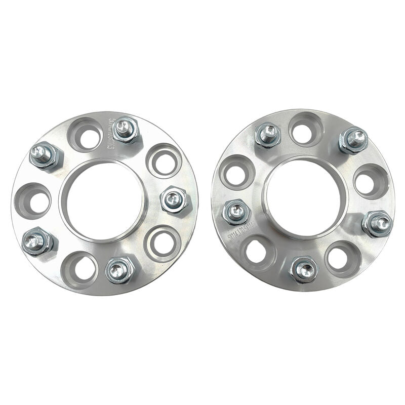 2 x 15mm Aluminium Wheel Spacer Adaptor Silver CB: 67-67mm Fit For Mazda