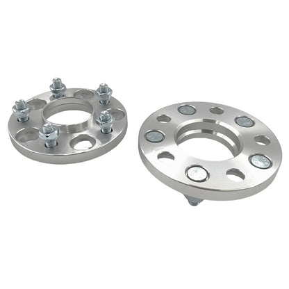 2 x 15mm Aluminium Wheel Spacer Adaptor Silver CB: 67-67mm Fit For Mazda