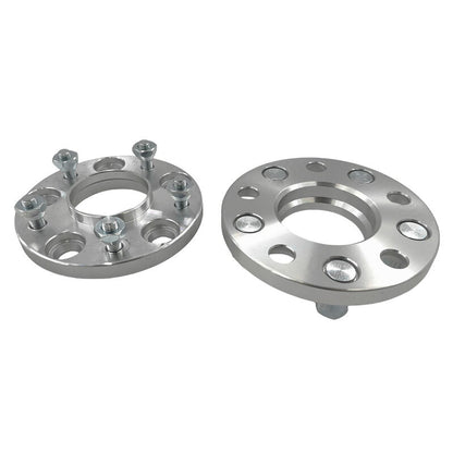 2 x 15mm Aluminium Wheel Spacer Adaptor Silver CB: 69.5-70.6mm Fit For Holden HQ WB
