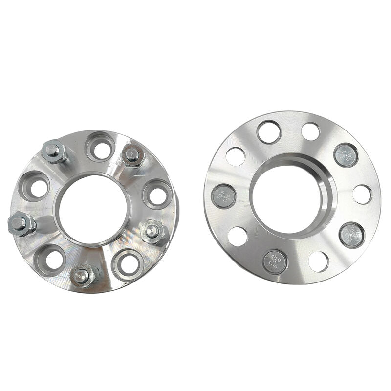 2 x 15mm Aluminium Wheel Spacer Adaptor Silver CB: 69.5-70.6mm Fit For Holden HQ WB
