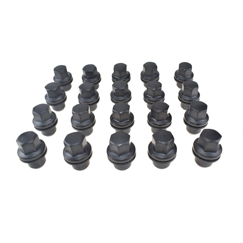 20 Pcs Black Wheel Lug Nuts Bolts Fit For Land Rover Range Rover LR3 LR4 RRD500290A