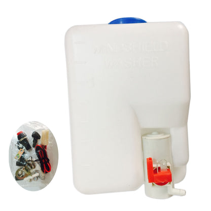 Windscreen Washer Bottle Kit Universal 12V With Pump Hose With Mounting Bracket