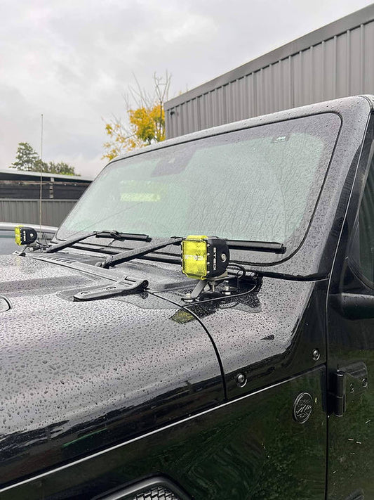 Jeep Wrangler Bonnet LED brackets LB-074 SKU: LB-074