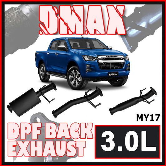 Isuzu D-Max Exhaust 2016-2020 3L DPF Model 3" DPF and Turbo Back Systems