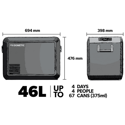 Dometic (Waeco) 46L Portable Fridge/Freezer CFX3 45