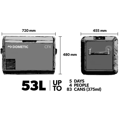 Dometic (Waeco) 53L Portable Fridge/Freezer w/ Icemaker CFX3 55IM