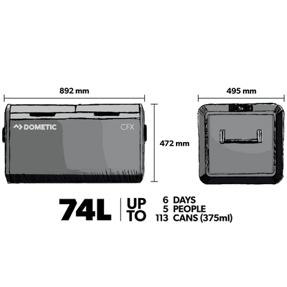 Dometic (Waeco) 75L Portable Fridge/Freezer CFX3 75DZ