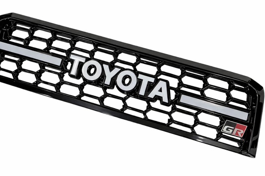 $279- Black Toyota Landcruiser 70/76/78/79 series 2007-2021 LED Lights Front Grille (backorder MID FEB 2026)