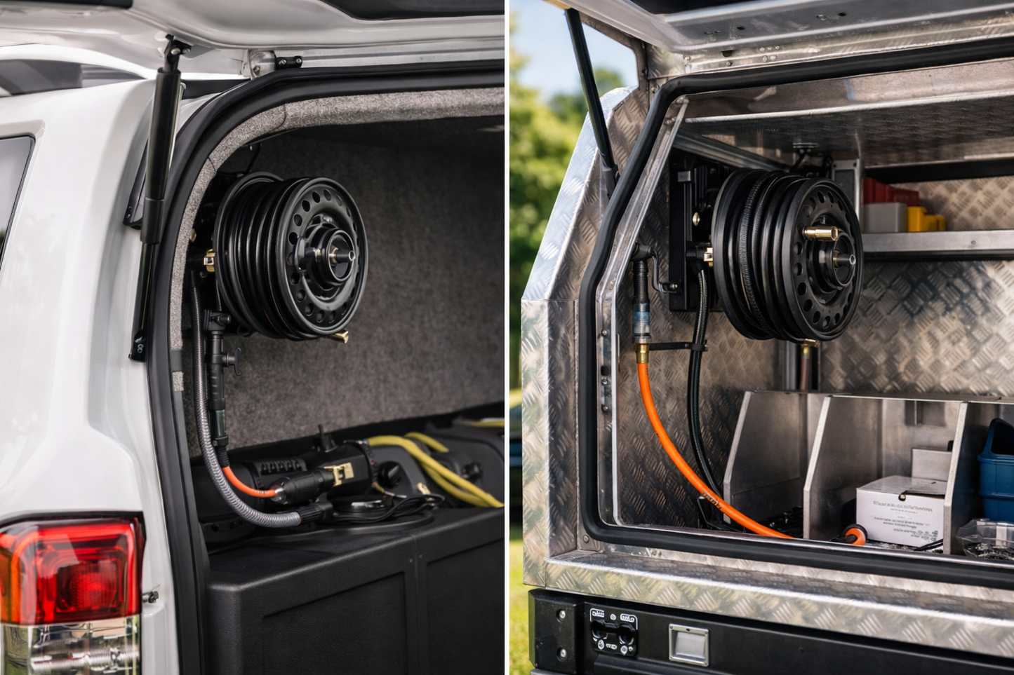$199 Ramped Up Compact Air Hose Reel – 7m