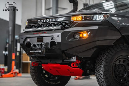 Hamer King Series bull bar Toyota Hilux N90 winch lever access