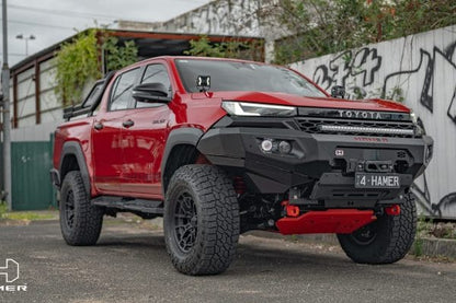 Hamer King Series bull bar Toyota Hilux N90 winch mount