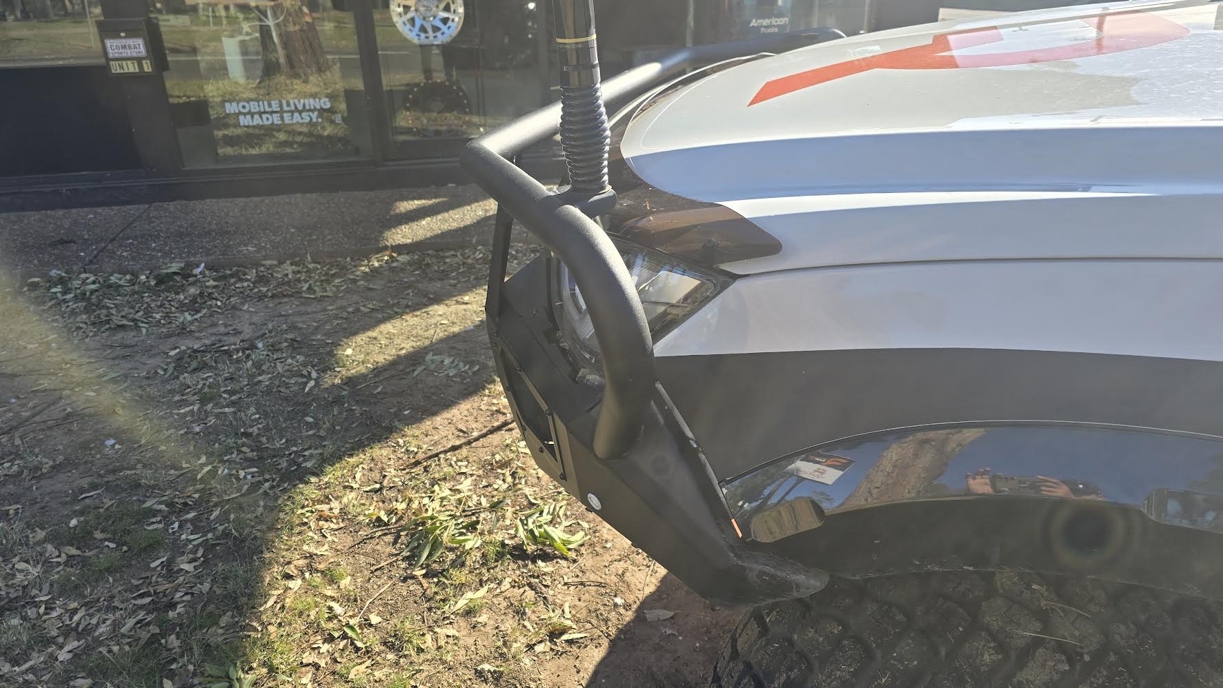 Isuzu D-MAX 2020-2023 Ramped Up 4x4 hooped bull bar side view