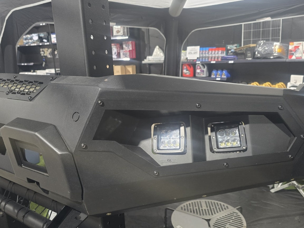 Ramped Up 4x4 Isuzu D-MAX 2024-2026 no-hoop bull bar side detail