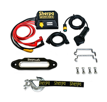 SW12V95LB28SR 12V 9,500lb, 28m rope - Sherpa Winches