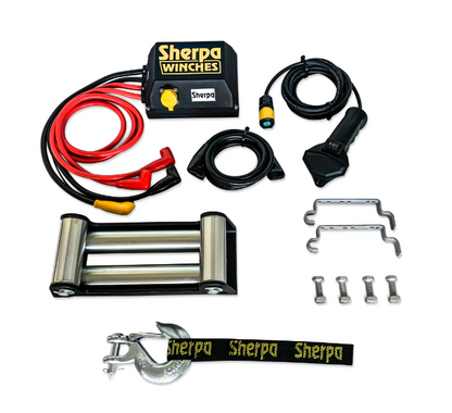SW24V17LB45SR 24V 17,000lb, 45m rope - Sherpa Winches