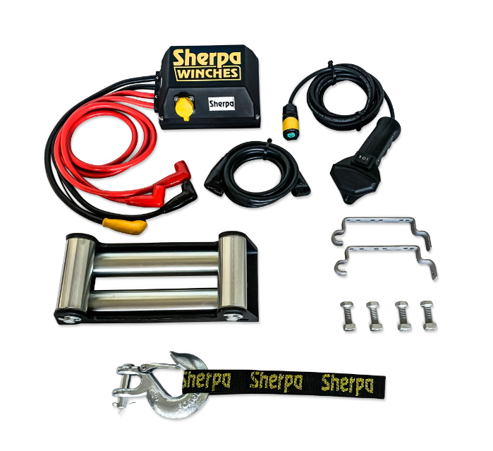 SW12V10LB28SR 12V 10,000lb, 28m rope - Sherpa Winches