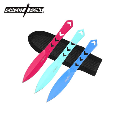Perfect Point Electroplated Throwing Knives 3pk