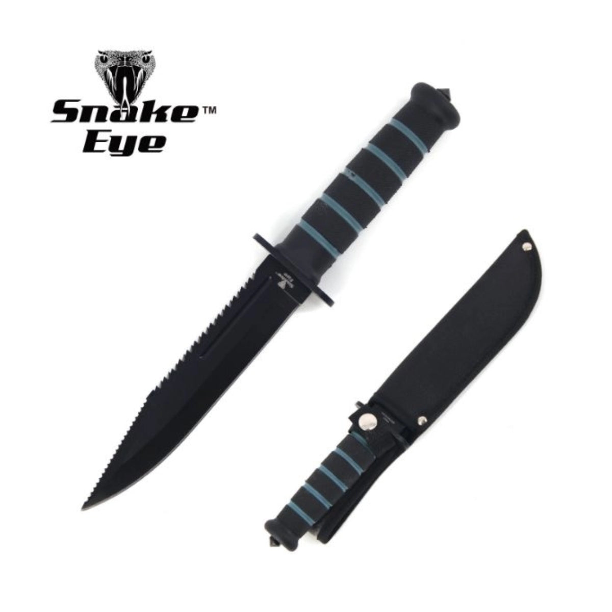Snake Eye Tactical Fixed Sawback Hunting Knife