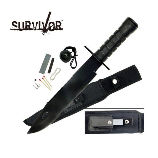 Survivor Fixed Blade Knife with Survivor Kit