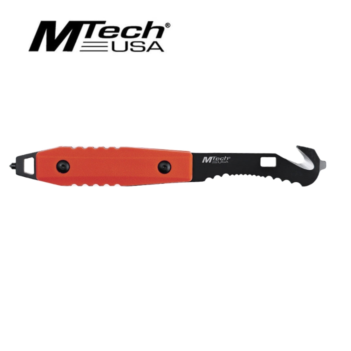 MTech USA Orange Rope Cutter & Screwdriver Knife