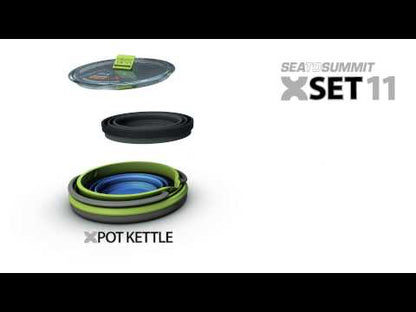 Sea to Summit X-Set 11 - 1.3L X-Pot Collapsible Kettle and 2 X-Mugs - Sand / Rust