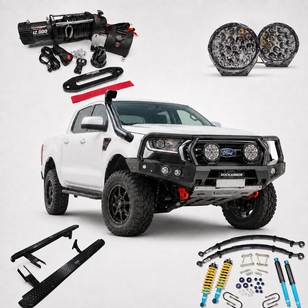 Ford Ranger PX3 complete package with Rockarmor accessories and Formula lift kit
