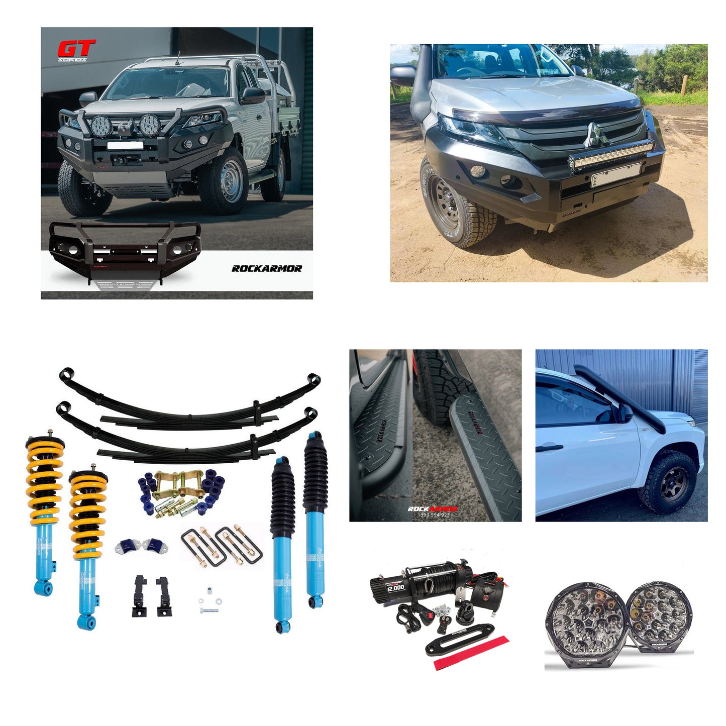 Mitsubishi Triton MR complete package with Rockarmor accessories, black stainless snorkel and Formula 4x4 lift kit