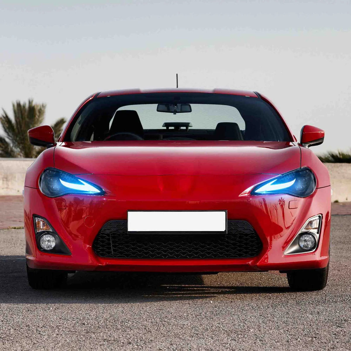 RGB LED headlights installed on Toyota 86