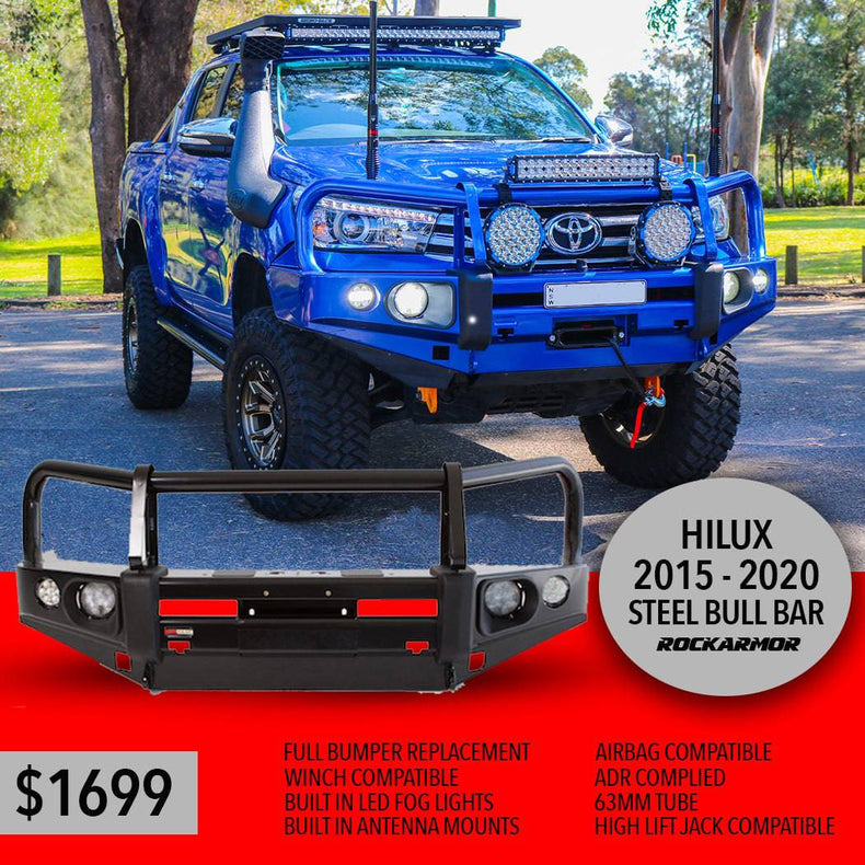 N80 Hilux Bullbar Rockarmor Elite Suits 2015 - 08/20