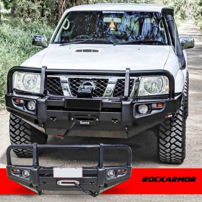 NISSAN GU Patrol Bullbar Suits Series 4+ 10/2004 - 12/2016 Rockarmor