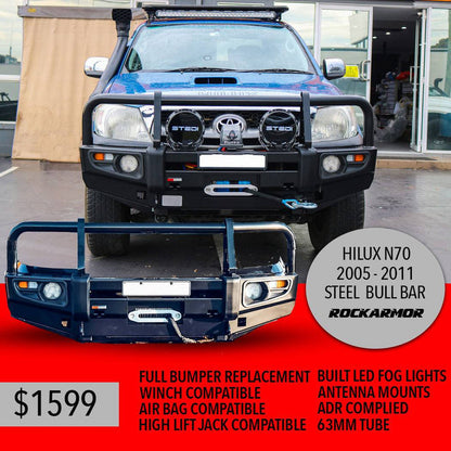 Rockarmor Premium Bull Bar | Suits Toyota Hilux | 04/2005 - 07/2011