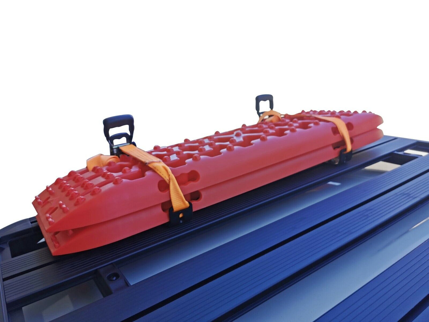 Recovery Track Ratchet Straps and brackets for Universal Roof Rack Flat Platform