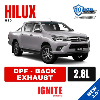 Toyota Hilux N80 Exhaust 2.8L DPF Back Systems