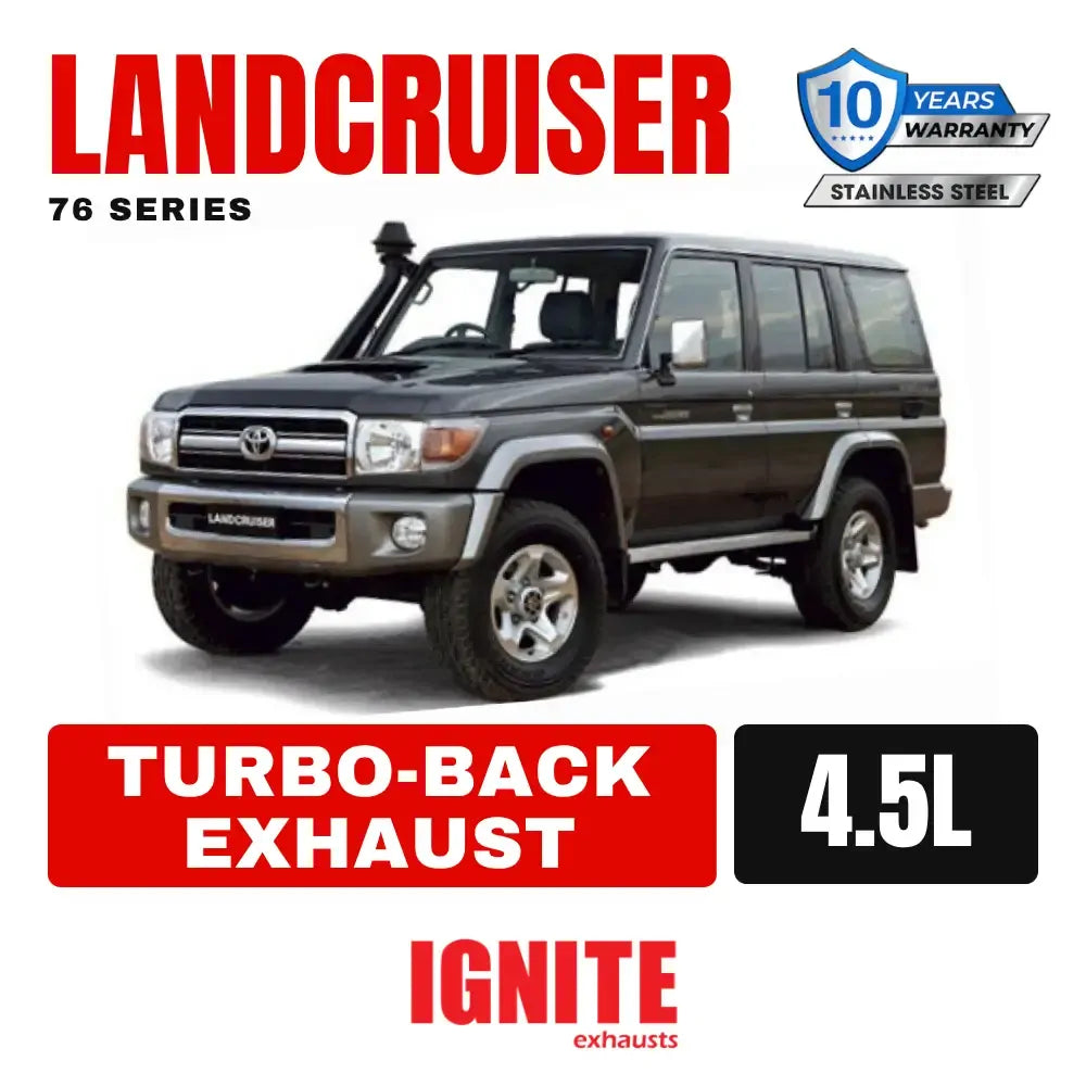 Toyota Landcruiser Exhaust 76 Series Wagon 3" Turbo Back Systems