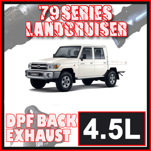 Toyota Landcruiser Exhaust 79 Series Dual Cab 3" & 3.5" DPF Back Systems