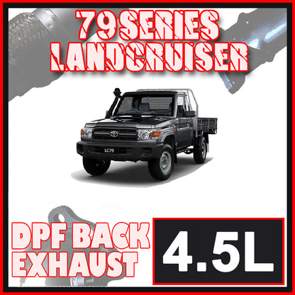 Toyota Landcruiser Exhaust 79 Series Single Cab 3" & 3.5" DPF Back Systems