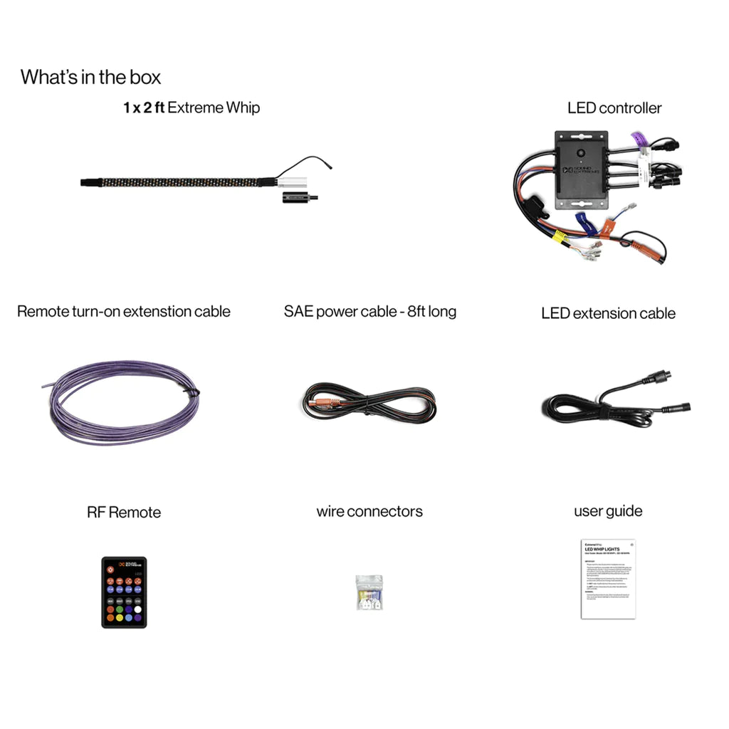 ECOXGEAR Extreme Whip Kit 2ft plus LEDCast Controller