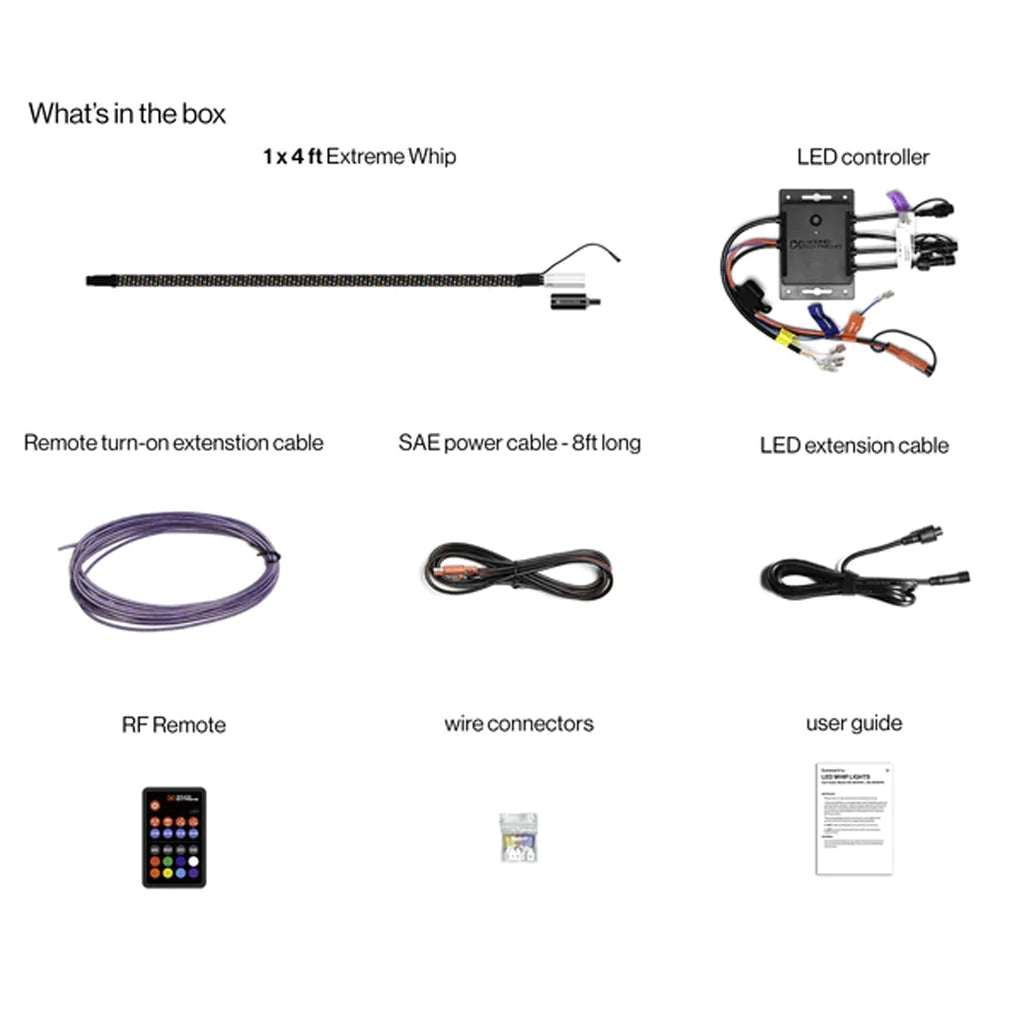 ECOXGEAR Extreme Whip Kit 4ft plus LEDCast Controller