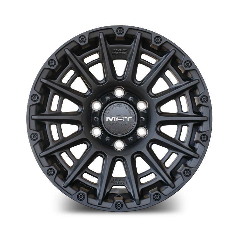 AT-01 MAT OFF-ROAD 17X8 FLOW FORGED WHEEL - BLACK (6X114.3) NISSAN NAVARA