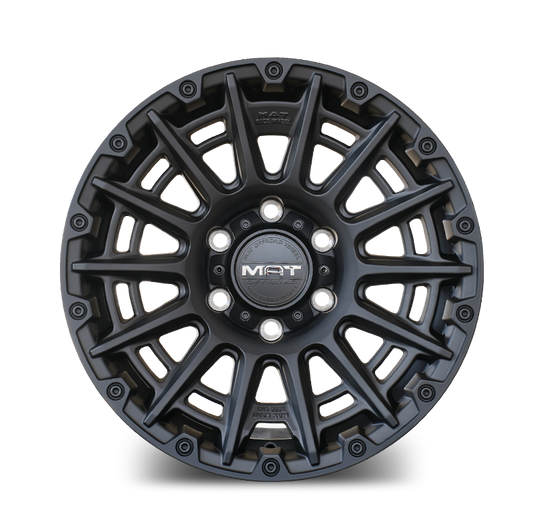 AT-01 MAT OFF-ROAD 17X8 FLOW FORGED WHEEL - BLACK (6X114.3) NISSAN NAVARA